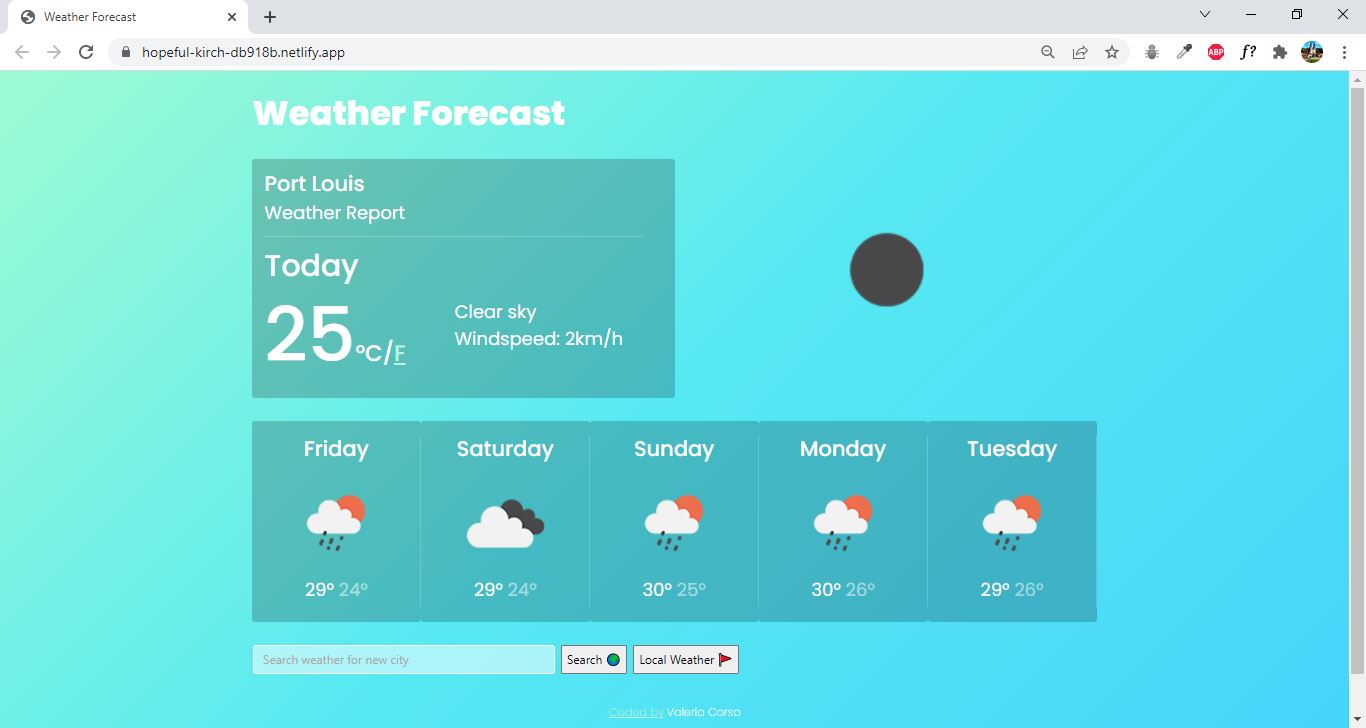 Weatherapp Screenshot